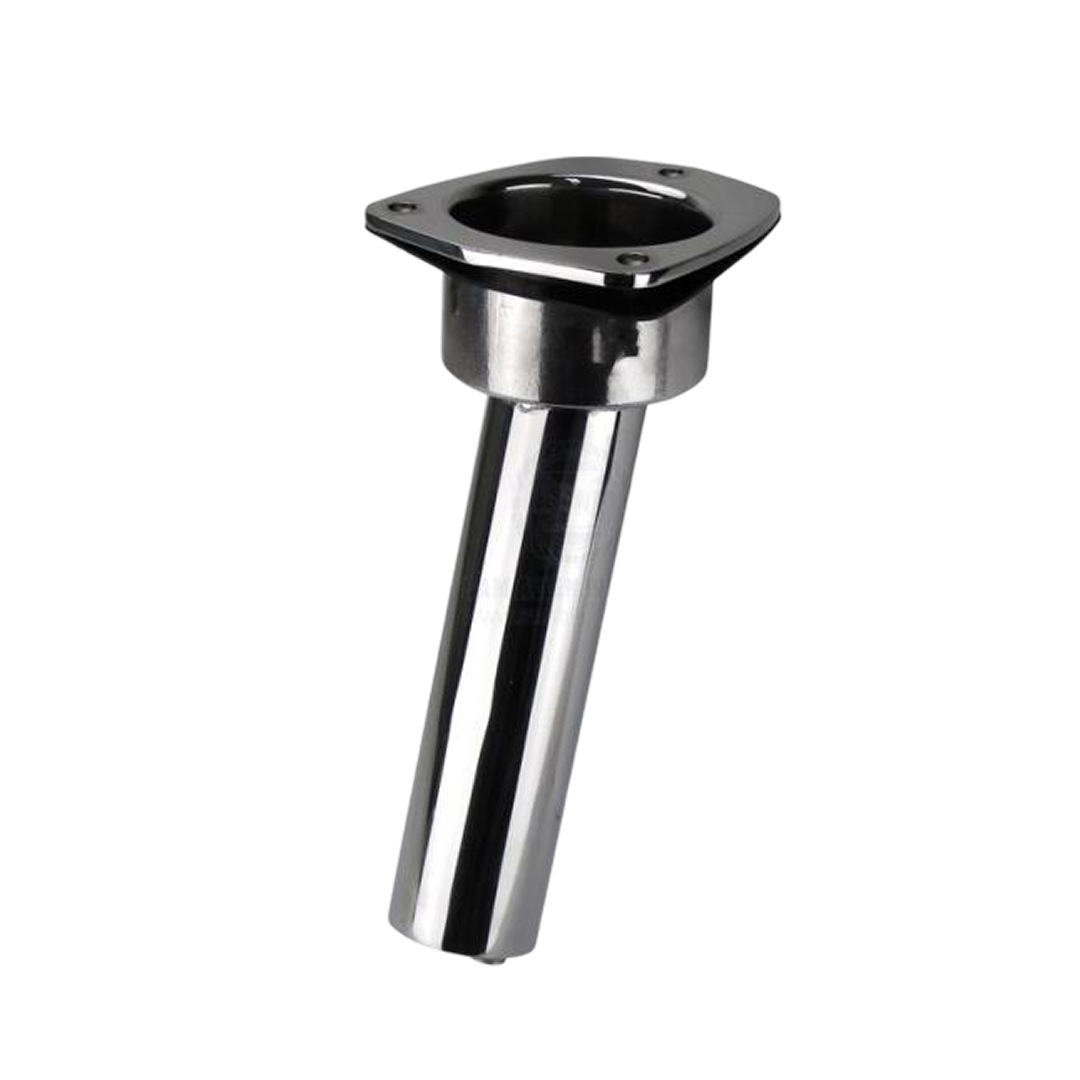 Relaxn Mako Series Rod & Cup Holder Stainless Steel Surface Mount — 15°