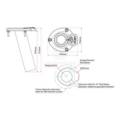 Exploding Fish 360 Rotating Rod Holders — 15°